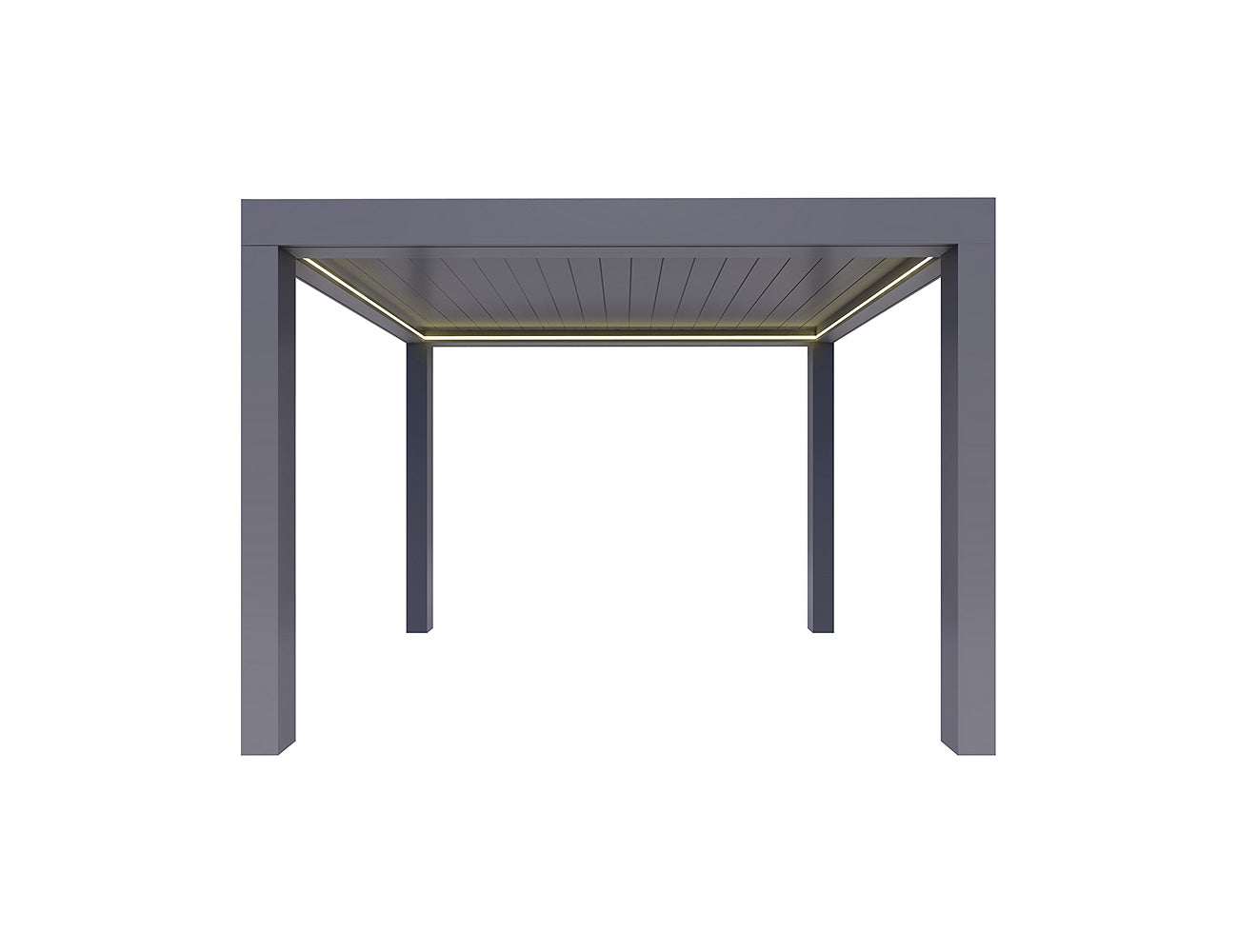waterproof aluminium louvred pergola with tilting/opening louvres