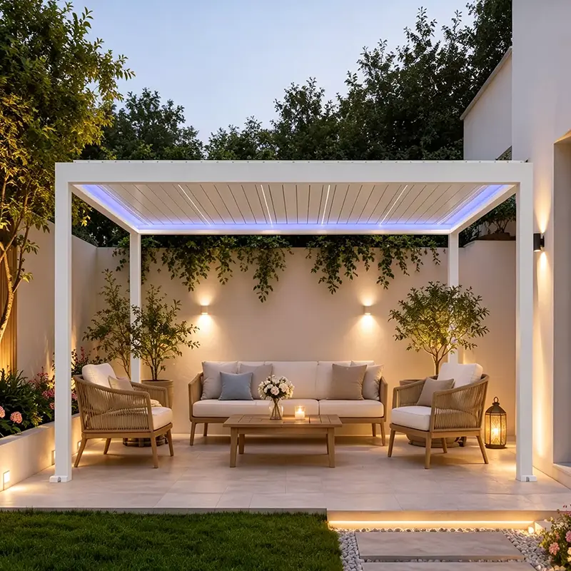 Pergola Louvered Boleh Tarik Bermotor